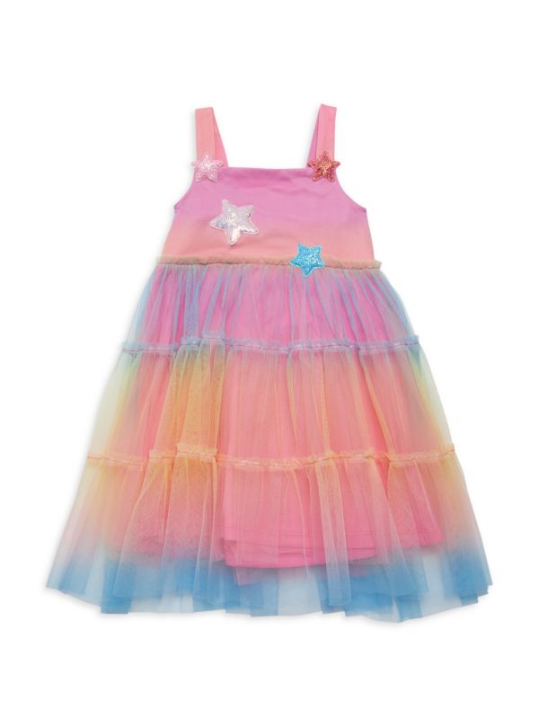 Baby Sara Baby Girl's Tie Dye Tiered Dress